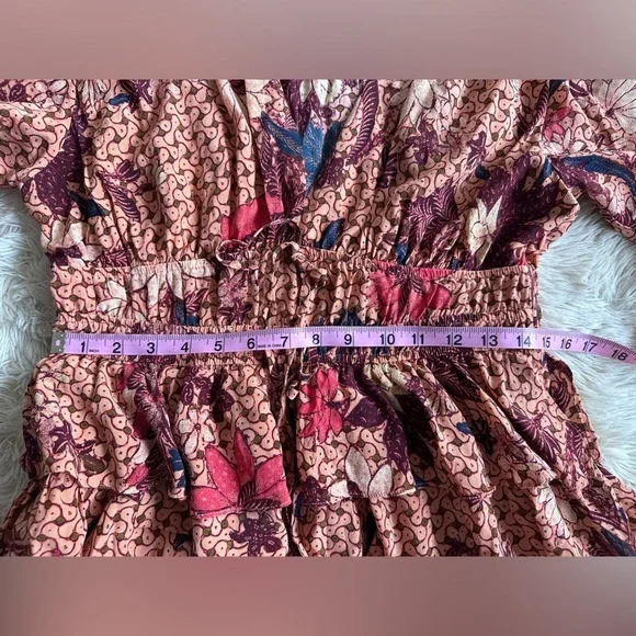Ulla Johnson Oni Silk Mini Dress in Garden Rose Floral Ruffled Size 10 - Picture 9 of 16